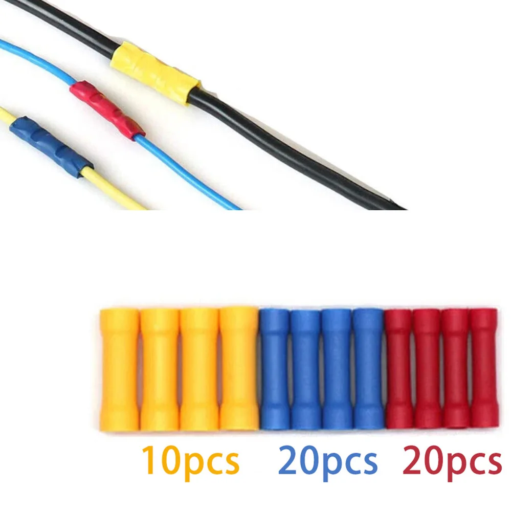 50pcs Electrical Wire Crimping Terminal Set with PVC Coating and Copper Plated Iron Core for Reliable Wiring Solutions