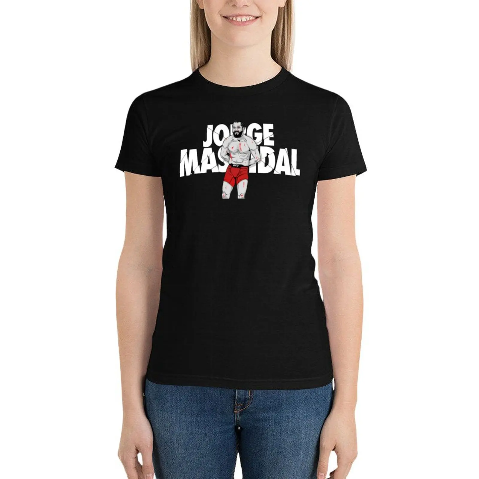 

Jorge Masvidal T-Shirt anime clothes vintage clothes summer top plain t shirts for Women