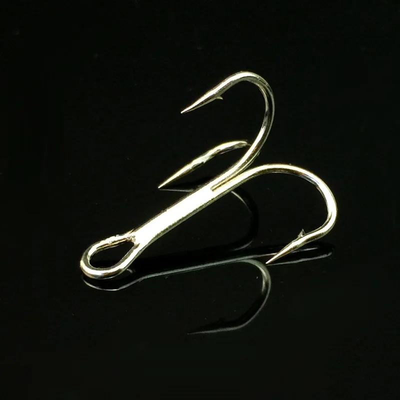 High Carbon Steel Treble Hook White Nickle Fishhook Sharp Barbed Fishing Hooks 1# 1/0# 2# 4# 6# 8# 10# 12#  Lot 10 Pieces