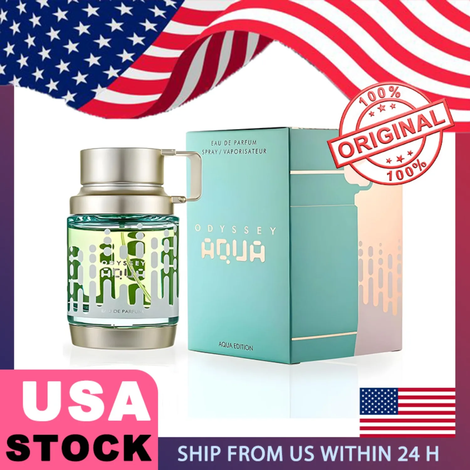 

High Quality 100ml Original Arab Perfumes Odyssey Aqua Edition for Men Eau de Parfum Spray Excellent Lasting Wood Fragrance Gift