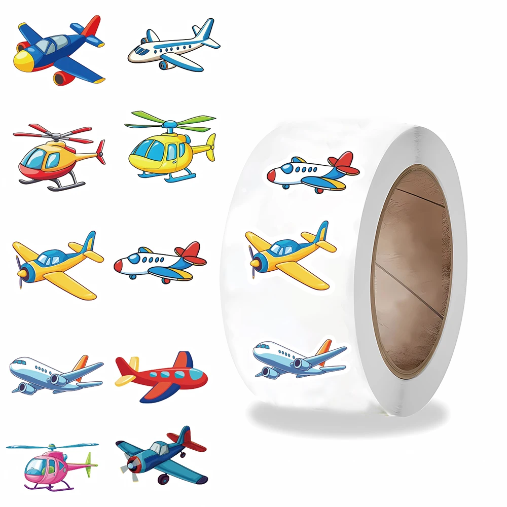 500 قطعة لفة طائرة لاصق ملصق الحنين Harajuku محمول الأمتعة الرجعية القهوة الهاتف المعيشة الهاتف سيارة دراجة نارية الشارات