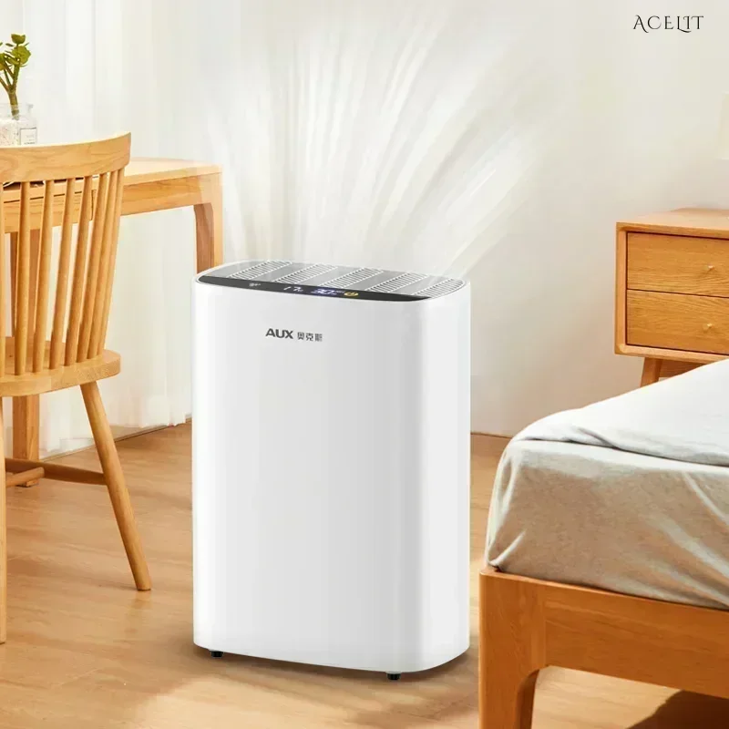 Household electric dehumidifier. Silent. Absorbs moisture. For industrial use and basement dehumidification Functions as a dryer