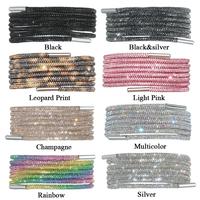 Luxury Rhinestone Shoelaces Rainbow Diamond Shoe laces Sneakers Laces Shoes Round Shoelace 100/120/140/160CM 1Pc DIY Strings