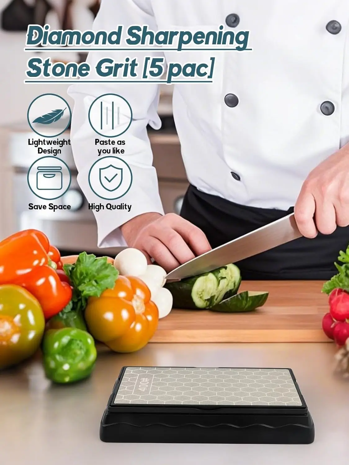 Double-sided Diamond Whetstone, Sharpening Stone Slate With Non-slip Base, For Knife Outdoor Kitchen Sharpening Tools 400-1200#