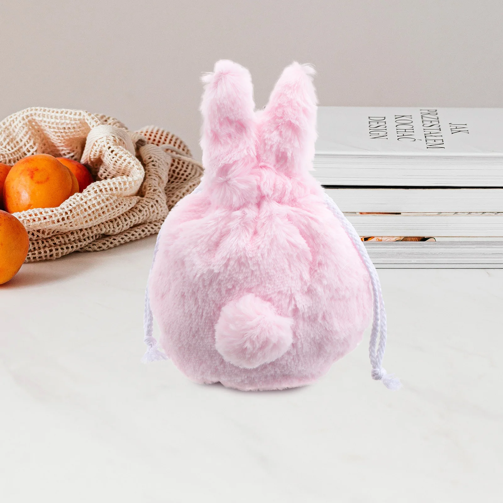 

Small Bear Rabbit Ear Drawstring Bag Pink Lightweight Storage Pouch For Toiletry Makeup Wallet Case Pcs