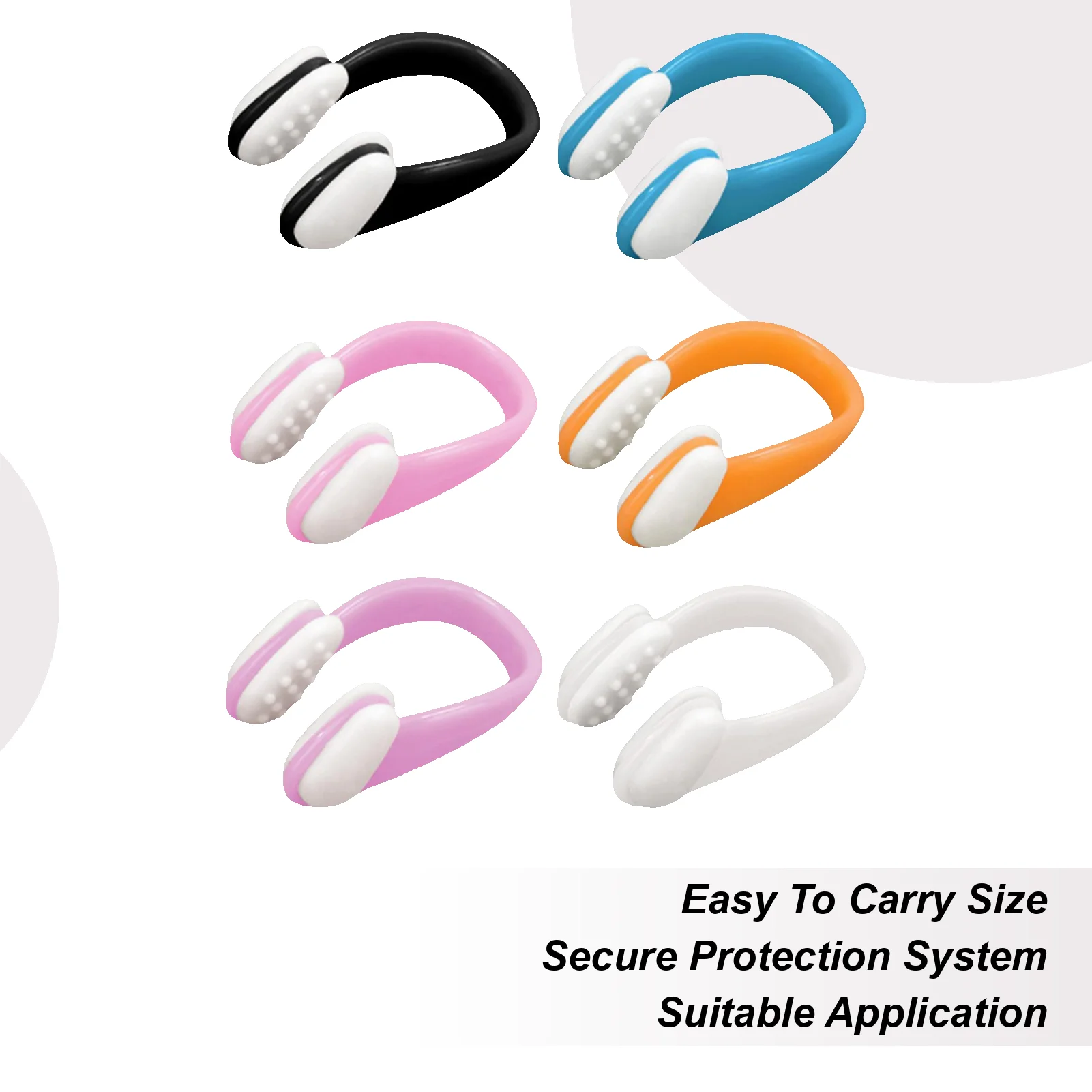 

Зажим для носа для плавания, защита для носа для серфинга, 6 шт., безопасная заглушка, силиконовая защита для соревнований, фридайвинга, мужчин, серфинг, женщин