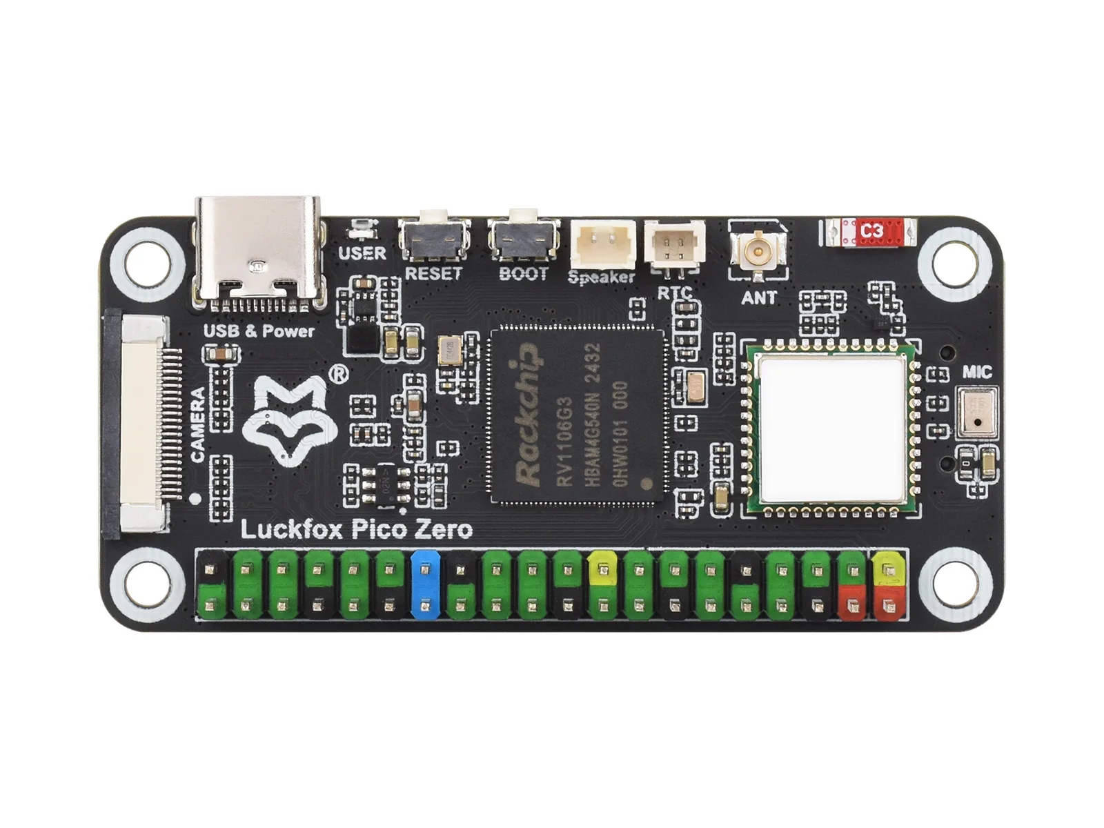 Luckfox Pico Zero RV1106 Linux SBC - Wi-Fi 6/BT5.2, 1TOPS NPU, MIPI CSI, 4K Camera Support, Embedded AI Development Board