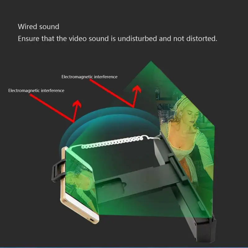 12inch Mobile Phone Screen Magnifier Amplifier Phone Desktop Stand Enlarged Magnifier For Phone Movies Smart Phone Bracket