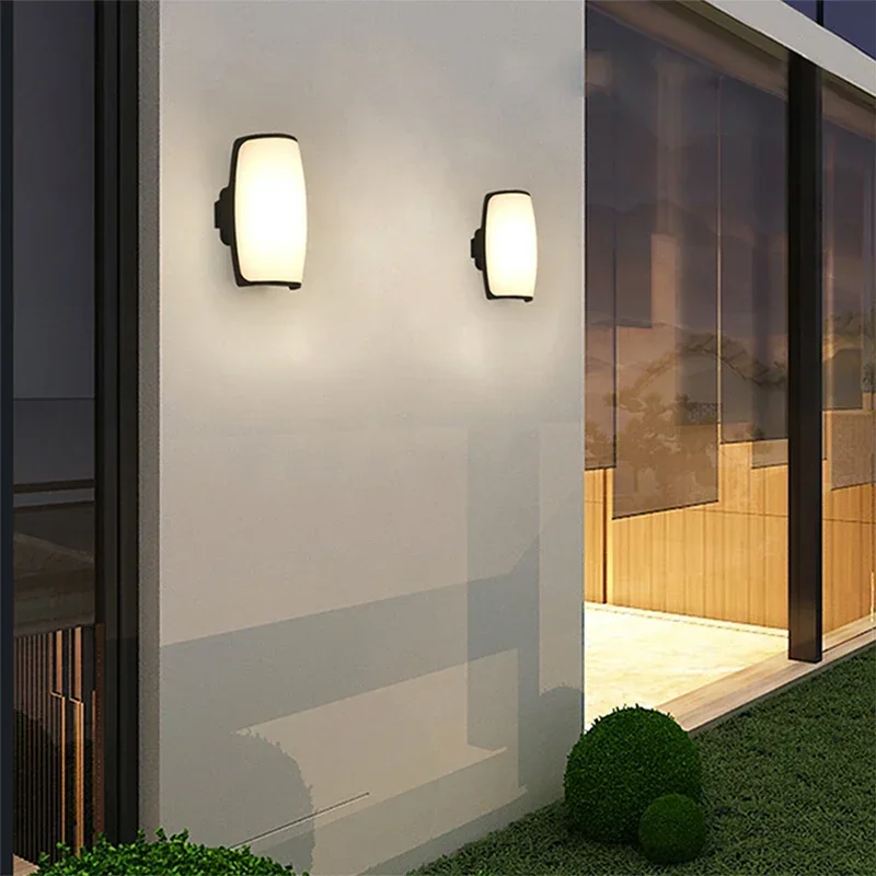 ASHER-Lámparas de pared LED contemporáneas para exteriores, simplicidad eléctrica, impermeable, balcón, pasillo, patio, Villa, puerta, Hotel