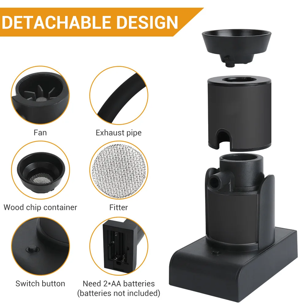 Portable Molecular Cooking Smoke Gun Food Cold Smoke Generator Cocktail Smoke Room Barbecue Barbecue Smoke Wood