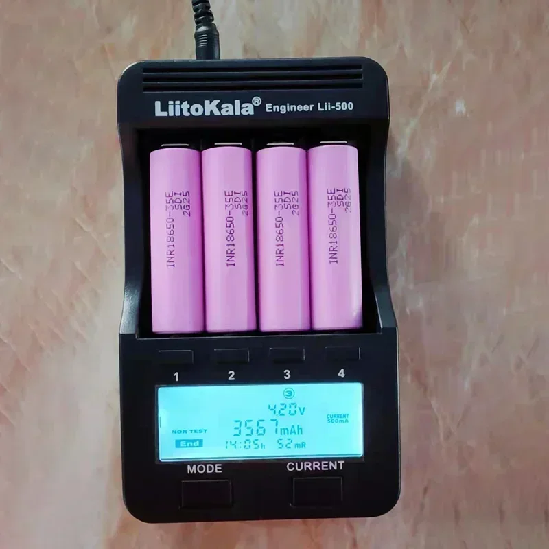 고전력 18650 리튬 배터리, inr18650 전동 공구, 1-10 실제 용량, 35E, 3500mAh, 3.7V, 25A