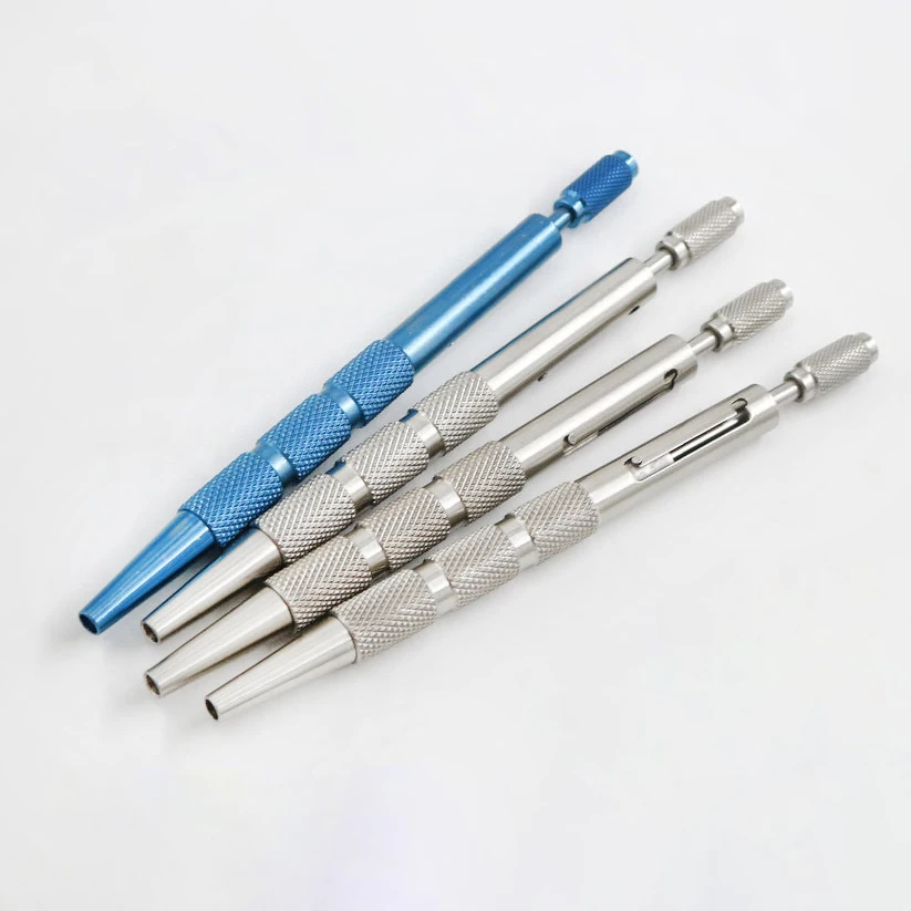 Titanium Alloy Handle with Sapphire Blade 0.8mm-1.5mm, Hair Follicle Transplant Tool for Hair Transplant Implanting