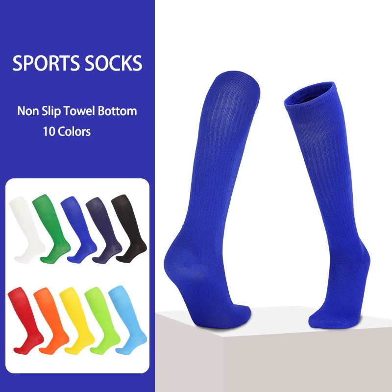 Boys and Girls Solid Thin High Training Soccer Socks  Long Socks Children\'s Knee Socks