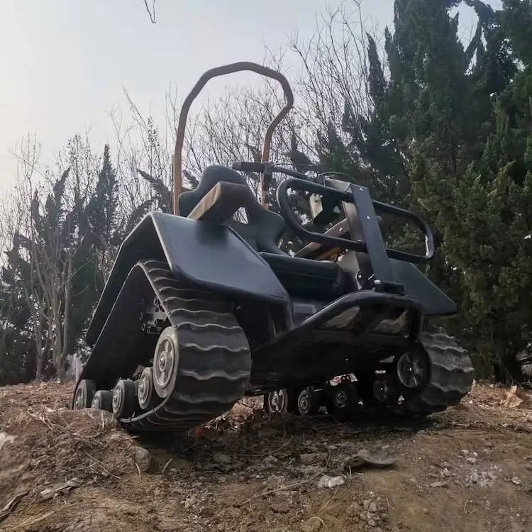 Small Rubber Track for Snowmobile/Snowblower Rubber Tracked Chassis Rubber Crawler Undercarriage Triangle Tracked Wheelchair