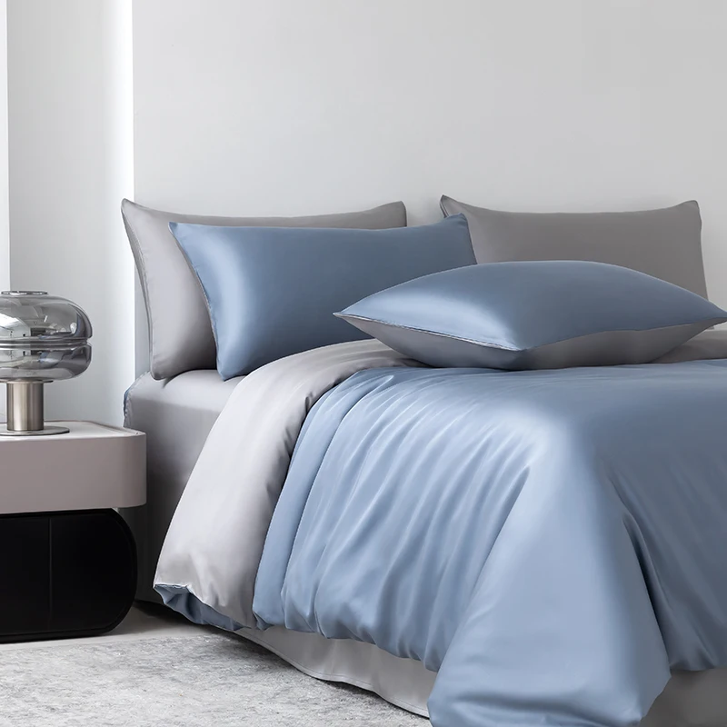 100% Mulberry Zijden Beddengoedset Effen Kleur Natuurlijke Zijden Dekbedovertrekset Twin King Queen Size Bed 3-delig/4-delig/5-delig Lakensset
