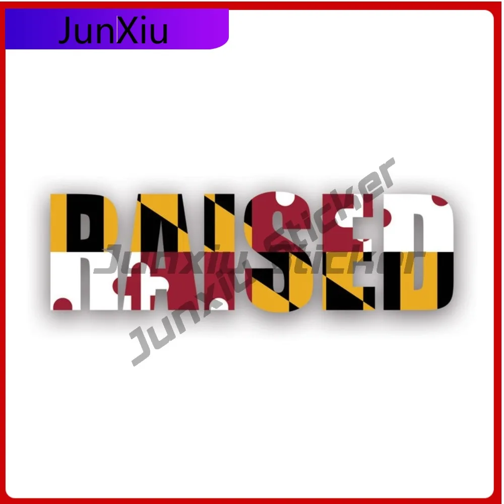 

Maryland Raised State Flag Sticker Uv Protected Decalsnative Pride Resident Local Md Car Sticker Vinyl Decal Waterproof Durable