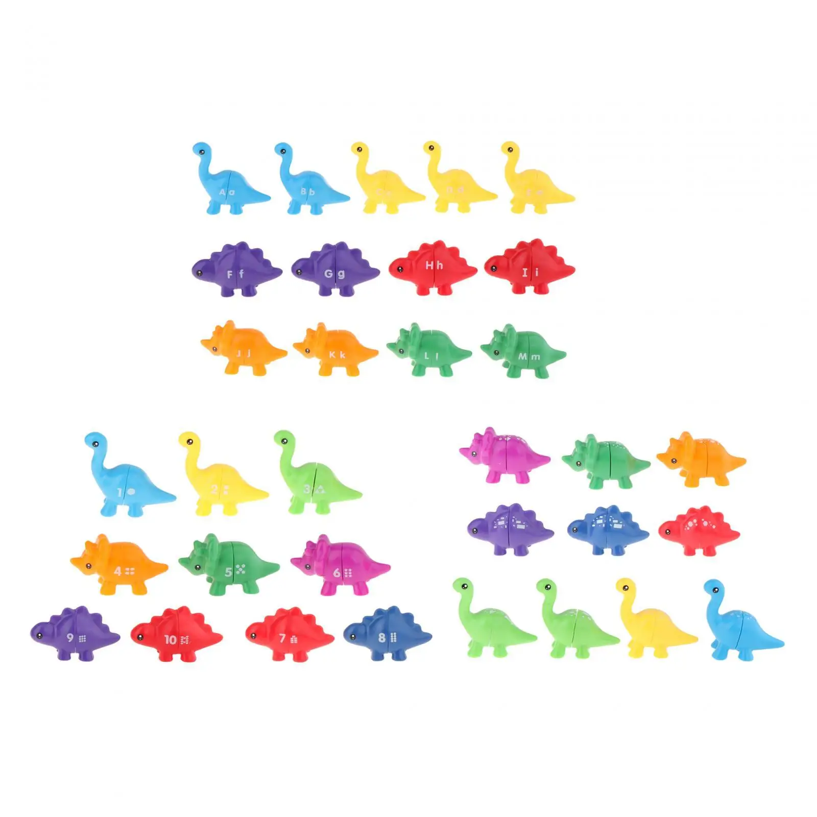 

Dinosaurs Matching Toy Counting Sorting Toy for Color Perception Development Coordination Imagination Construction Skills