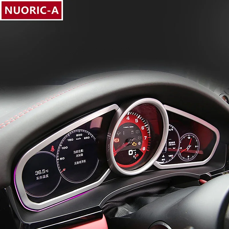 

Для Porsche Cayenne 2018-2021 центральная консоль приборная панель рамка украшения декоративные полоски ABS Стайлинг автомобиля аксессуары для интерьера наклейка