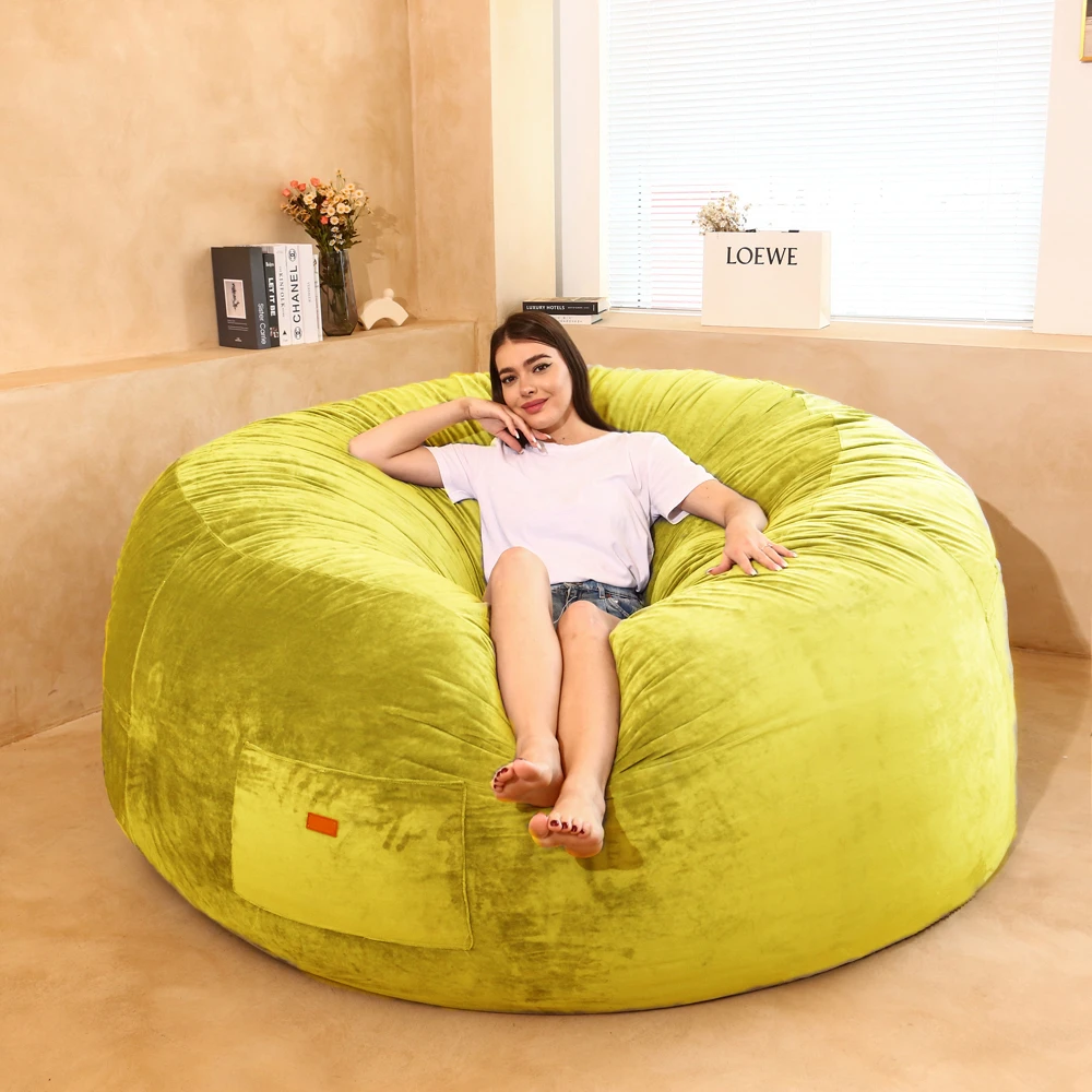 Kanapa Futon Bean Bag Pokrowiec na sofę Kołdra Pokrowiec na materac Zupełnie nowy Wygodny rozkładany futro Bez wypełniacza XXL Zmywalna poduszka dla