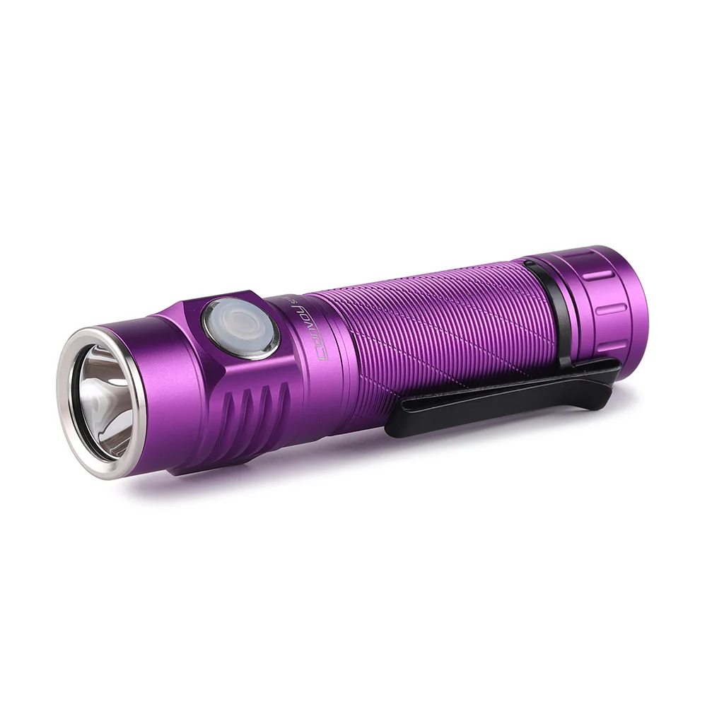 Convoy Purple S21E Flashlight SST40 Led Lanterna 21700 Flash Light Torch 2400lm Fishing Lamp Work Light Type-c Charging port