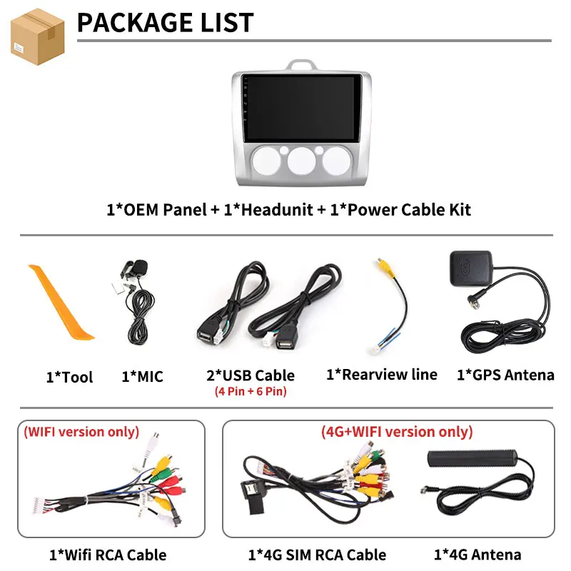 راديو سيارة أندرويد 15 لسيارة فورد فوكس 2 Mk 2 2004 - 2011 MT مشغل ستيريو الوسائط المتعددة NAVI 360 كاميرا BT وحدة رأس Carplay اللاسلكية #2
