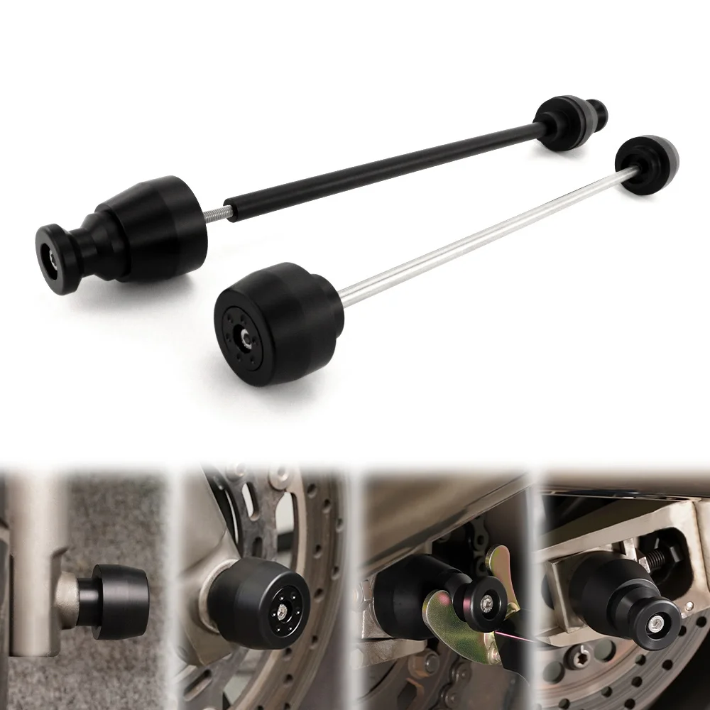 

Motorcycle Wheel Protector Front or Rear Wheel Axle Fork Crash Sliders Swingarm Spools, TDM 900 2002-2010 TDM900 Fit For Yamaha