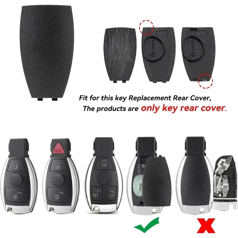 For Key Battery Rear Cover Replacement for S300 S350 E260 E300 C200 GLK300 ML350 B200 Car Key Repair