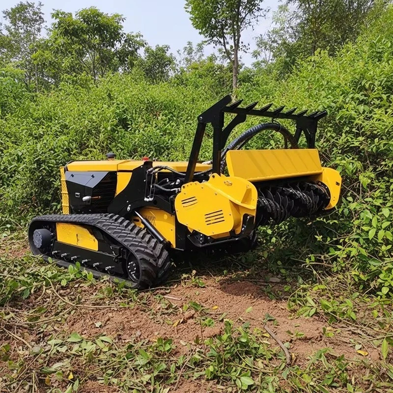 Heavy Duty Terrain Land Reclamation Machine Crawler Electric Lawn Mower Remote Control