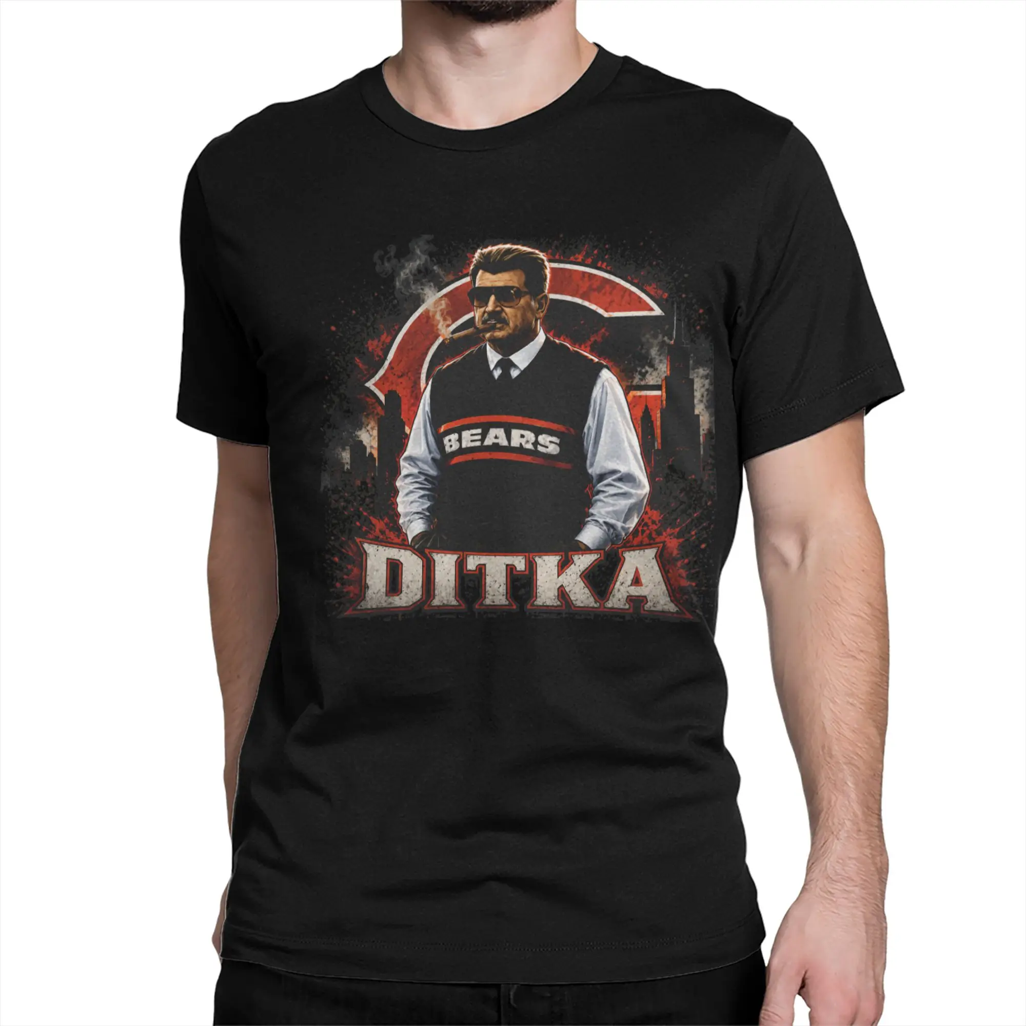 Men Women's Mike-Ditka Da-Coach T Shirt  100% Cotton Clothing Leisure Short Sleeve Round Collar Tees 4XL 5XL T-Shirts