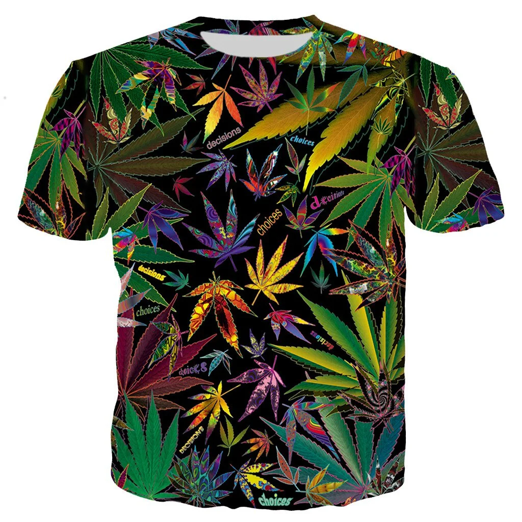 New Classic Marley Weed T-shirt for Men and Women 3D Printing Novel Fashion T-shirt Hip Hop Street Clothing Casual Summer Top