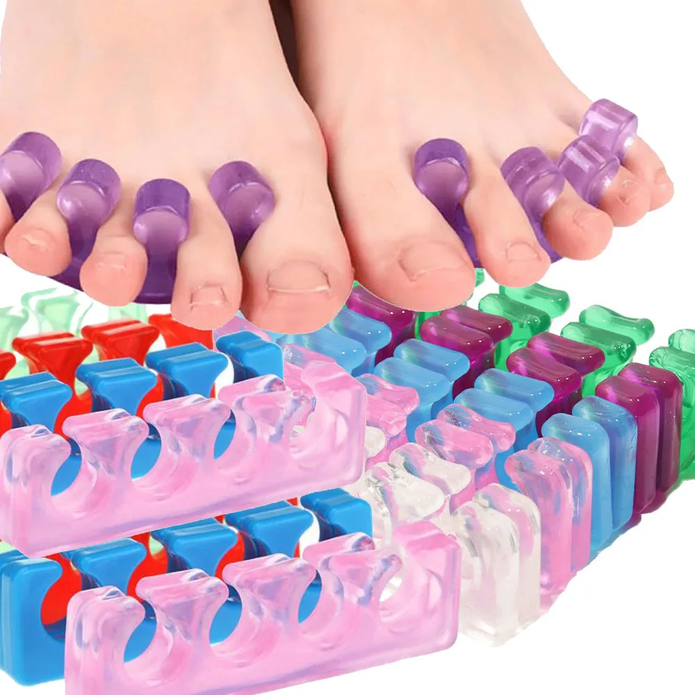 

2/4Pcs Soft Silicone Finger & Toe Separator Flexible Nail Spacers for Manicure Pedicure Toe Nail Ringshaped Separators Tools