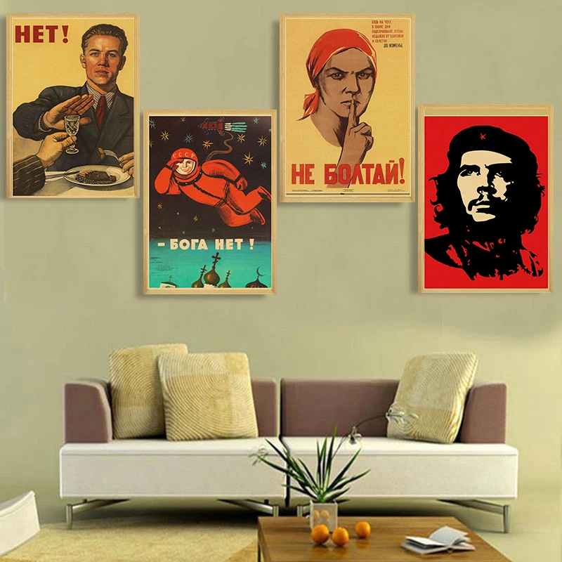 Celebrity Stalin Marx Lenin Poster Soviet USSR CCCP Retro Kraft Paper Prints Vintage Home Room Decor Aesthetic Art Wall