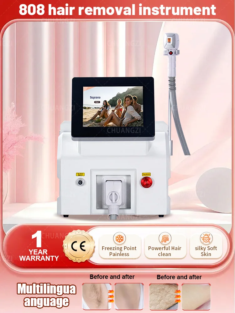 

2000W Diode Ice Laser Hair Removal Machine for Woman Permanent 3 Wavelength 808 1064 755nm Best Painless Skin Care Device