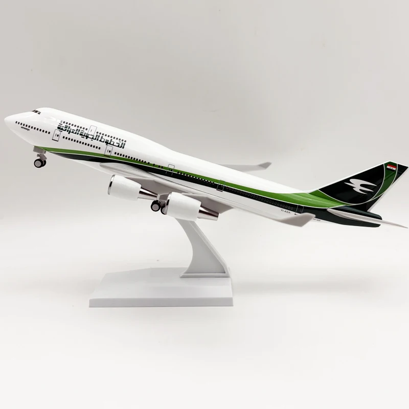 

Масштабная модель самолета 1/240, Iraq Airways B747, 30 см, пластиковая миниатюрная модель самолета из смолы с подставкой, сувенирная игрушка-самолет.