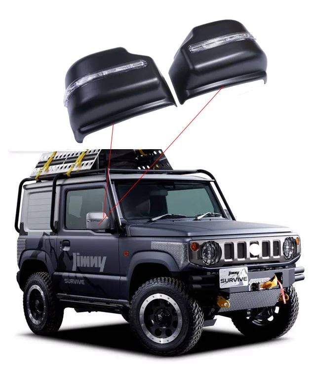 Other Car Light Accessories Rearview Side Mirror Cover with LED DRL Lights for Suzuki Jimny 2019+