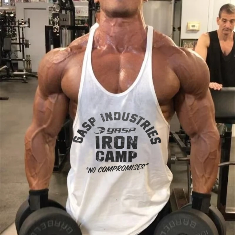 Men's Sleeveless Stringer Tank Top - Gym Fitness Vest, Muscular Fit Singlet for Bodybuilding Clothing
