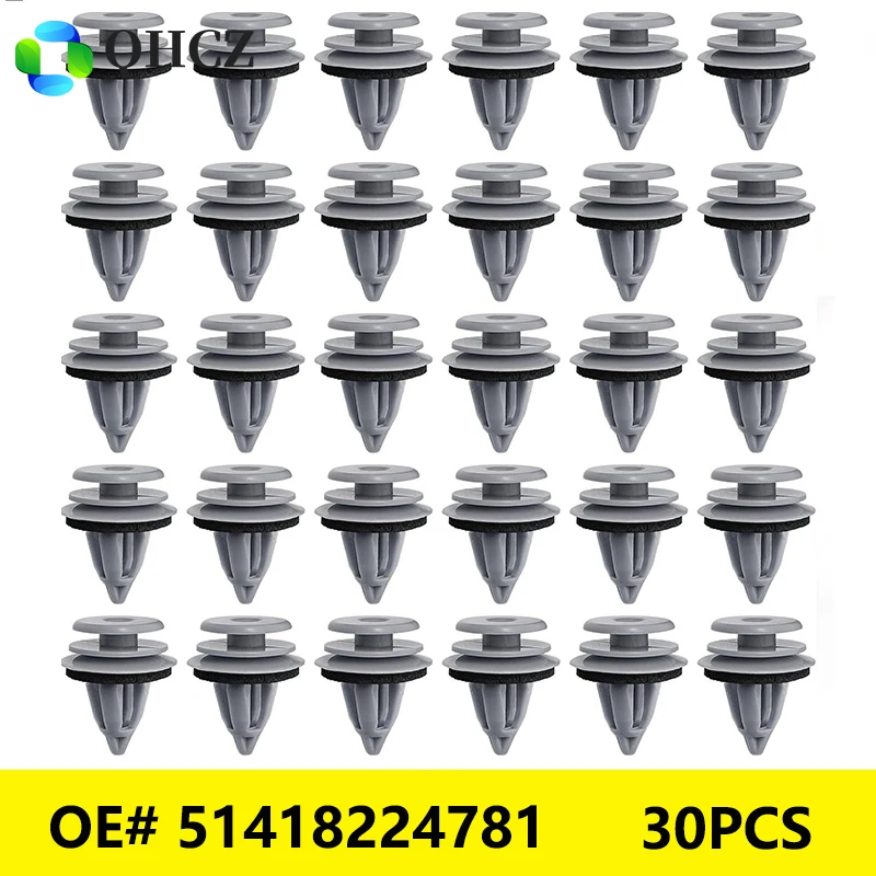 

30PCS Car Door Panel Card Trim Cover Fixing Clips for BMW E88 F45 E36 E46 E90 E91 F32 F33 F82 E60 E61 X1 E84 X3 OE# 51418224781