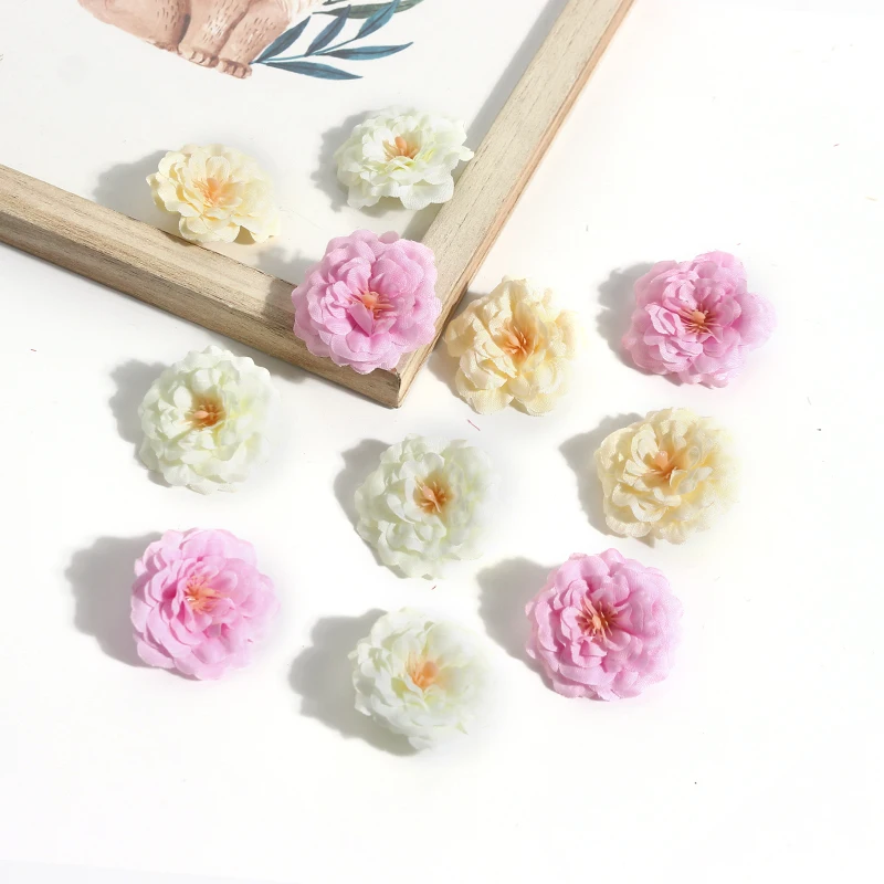 10/20Pcs Artificial Flowers Mini Head Silk Fake Flowers For Home Decor Garden Party Wedding Decoration Craft Wreath Accessories