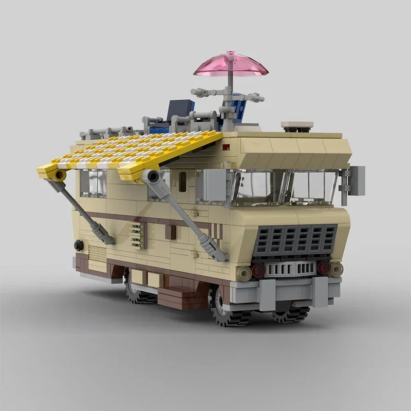 Modelo de película Popular, ladrillos de construcción MOC, vehículo de acampada tranquilo, tecnología Modular, regalos, vacaciones, montar, juguetes para niños, traje