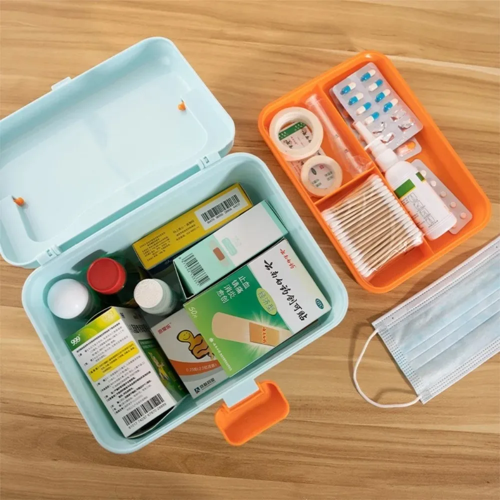 New Hot Premium Home Medicine Box PP Thickened Durable Plastic First Aid Kit Large Capacity Family Medical Storage Box Storage