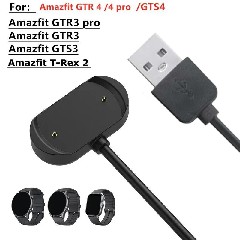 Für Amazfit GTR3/GTR4/GTR3Pro/GTS3/GTS4/T-rex2 Ladegerät USB Ladegerät Smart Uhr Schnelle Ladegerät Dock Ersatz Ladegerät