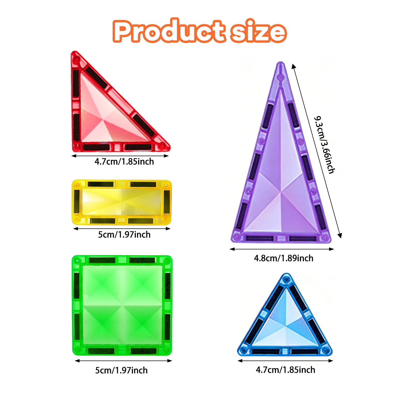 Middelgroot magnetisch bouwblokken speelgoed, praktische en hersenkracht ontwikkelende activiteit, leercadeau voor kinderen voor feestdagen en verjaardagen