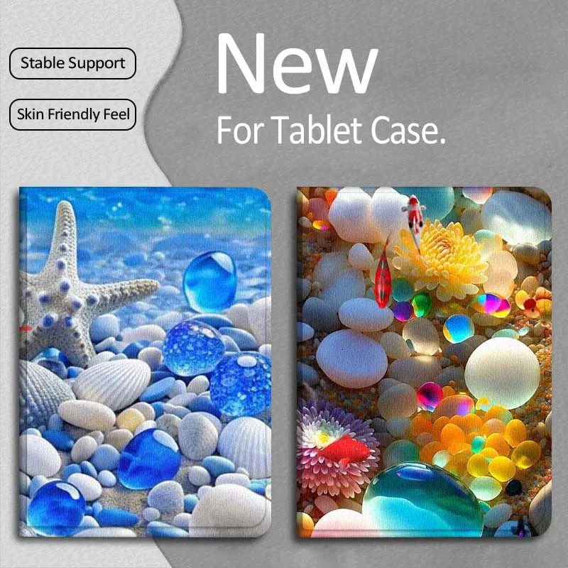 Starfish Color Stone Popular For Apple iPad Pro Air 13 2 7th 6th 2025 M2 M3 M4 M512.9 13 inch Foldable Tablet Case Gift