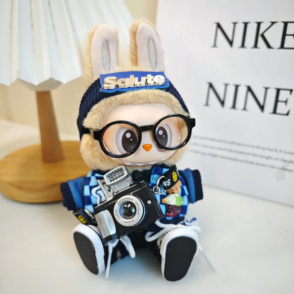 Mini Doll Clothes Cute Labubu Outfit Accessories Personalised Sporty Zip-up Clothing for 17cm Labubu Kid Gift Girl Gift