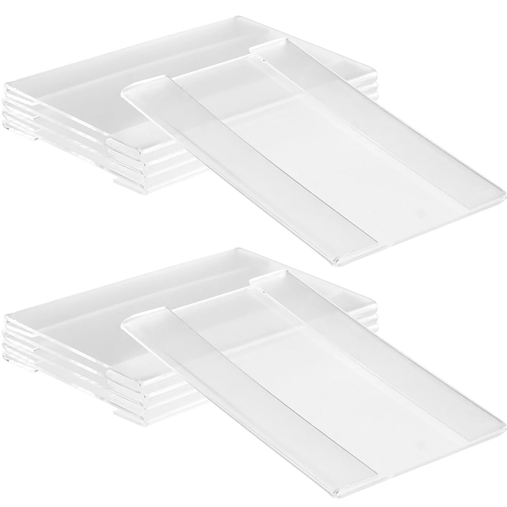 

10 Pcs Acrylic Sign Clip On Label Stand Supermarkets Display Clips Store Tag Holder Price Rack Number Racks