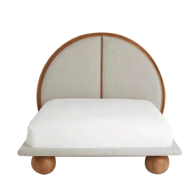 

North American retro solid wood bed, wabi-sabi wind B & B American double bed 1.5m children