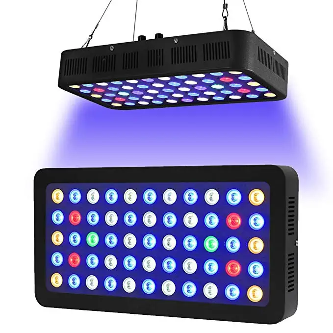 

165W Coral Reef Use Multi-Channels Dimmable Full Spectrum LED Aquarium Lamp for Marine Prism lens aquarium lamp