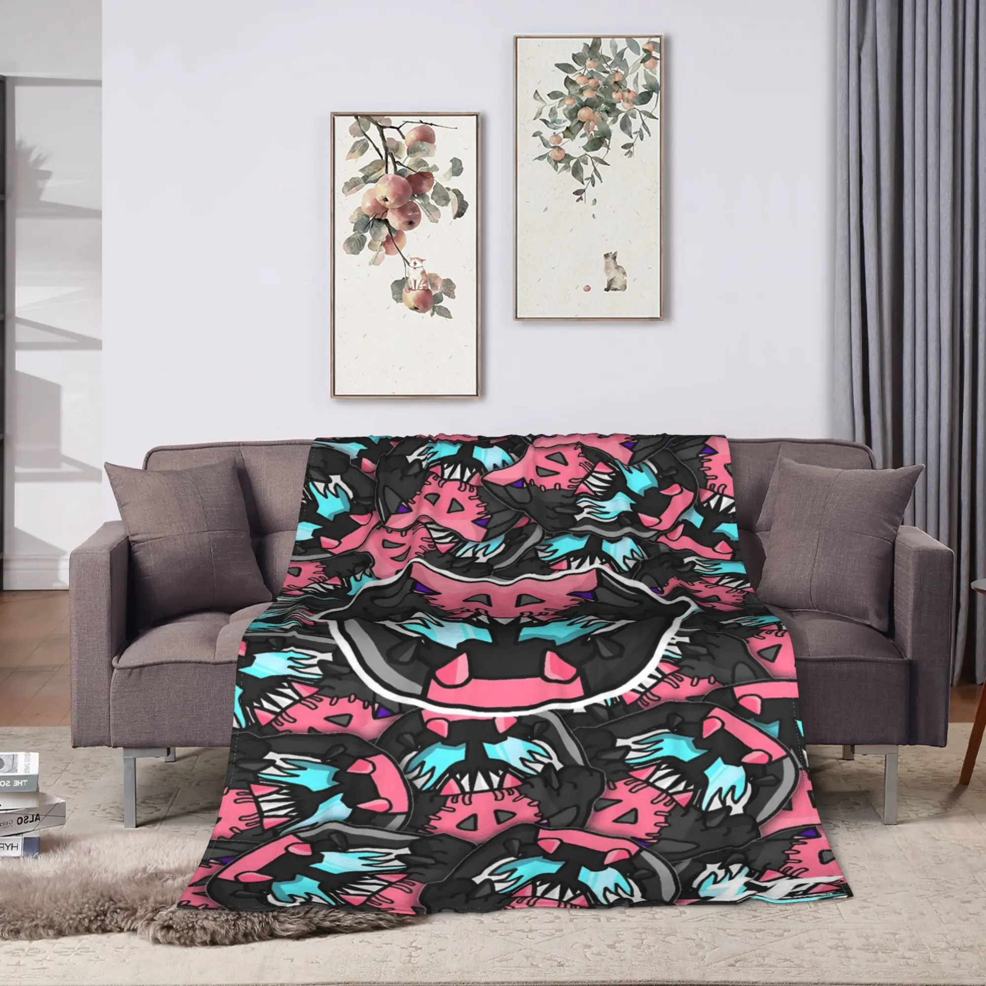 Graffiti Kamen Rider Blanket Quality Super Warm  Throw Blanket Autumn Travel Couch Bed Funny Bedspread