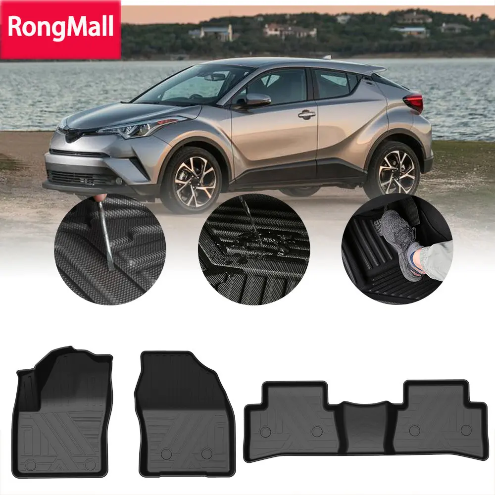 

Автомобильные коврики из ТПЭ для Toyota C-HR 2018 2019 2020 2021 RHD LHD, водонепроницаемые защитные резиновые автомобильные коврики, подкладки, аксессуары