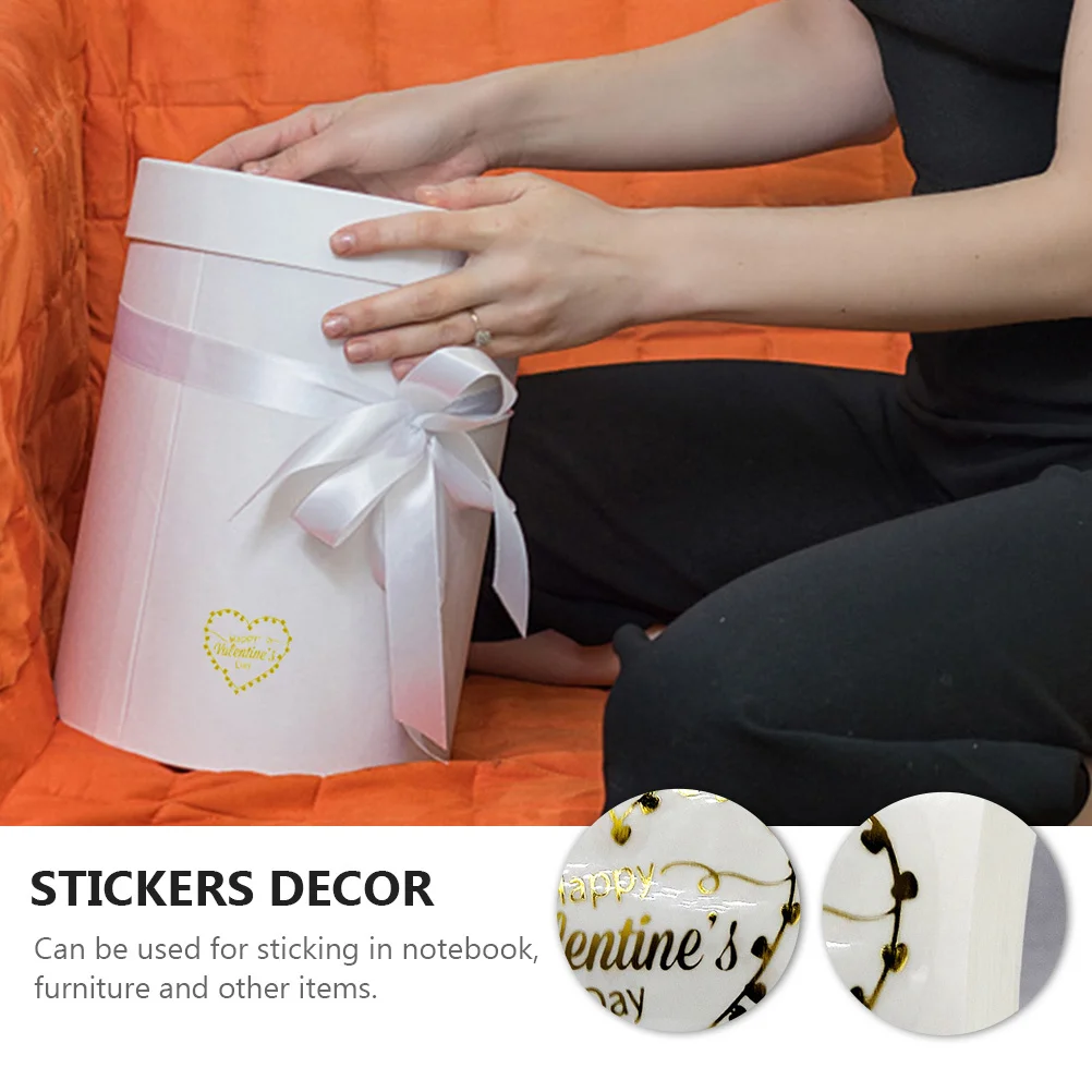 

1 Roll Heart Shape Stickers Self-Adhesive Sealing Sticker For Valentine'S Day Gift Bag Envelope Labels Wedding Party Scrapbook